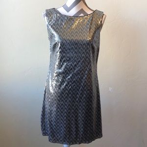 Sequin knee length cocktail dress.